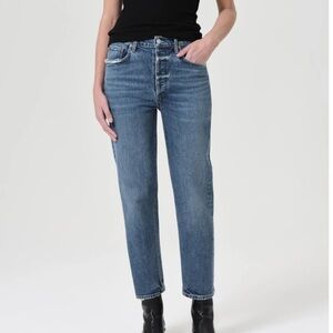 Agolde Riley High Rise Straight Crop (Stretch) Jeans